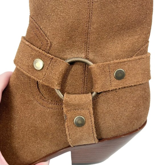 Yves Saint Laurent Wyatt Brown Suede Harness Boots - Picture 11 of 15
